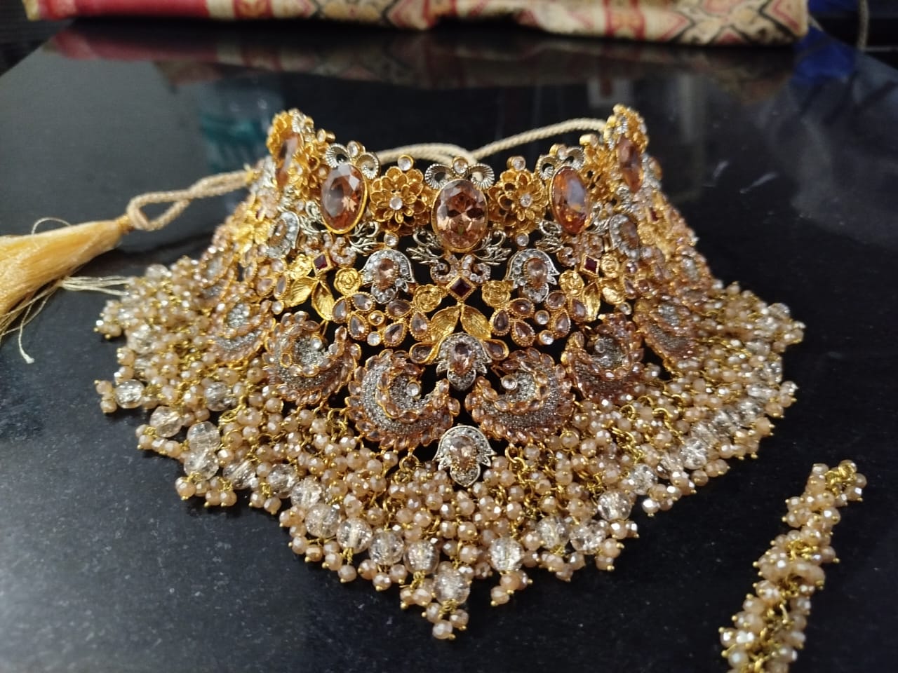 Antique Gold Bridal Artificial Jewellery Set