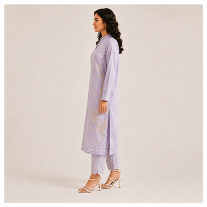 Lavender Bloom Embroidered 2-Piece Suit – Premium Women’s Unstitched/Ready-to-Wear Collection