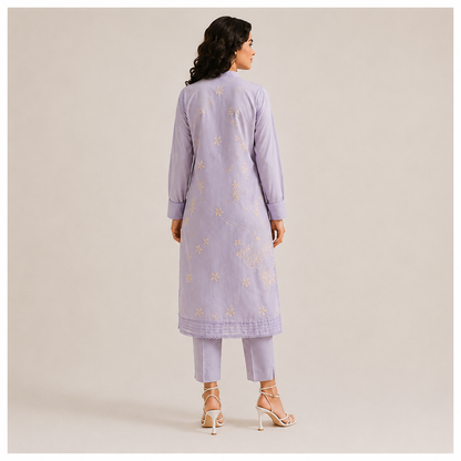 Lavender Bloom Embroidered 2-Piece Suit – Premium Women’s Unstitched/Ready-to-Wear Collection