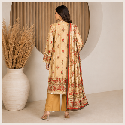 Sulé Premium Floral Elegance – 3 Piece Unstitched Lawn Suit | Design 02