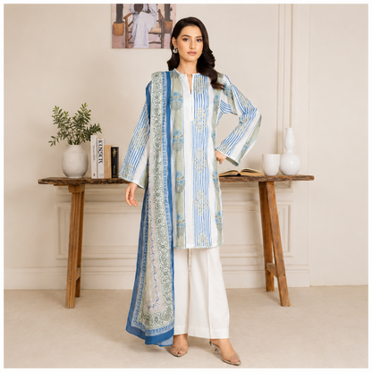 Sulé Unstitched 3-Piece Printed Lawn Suit – Vol. 1 | Design 10