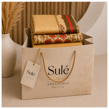 Sulé Premium Floral Elegance – 3 Piece Unstitched Lawn Suit | Design 02
