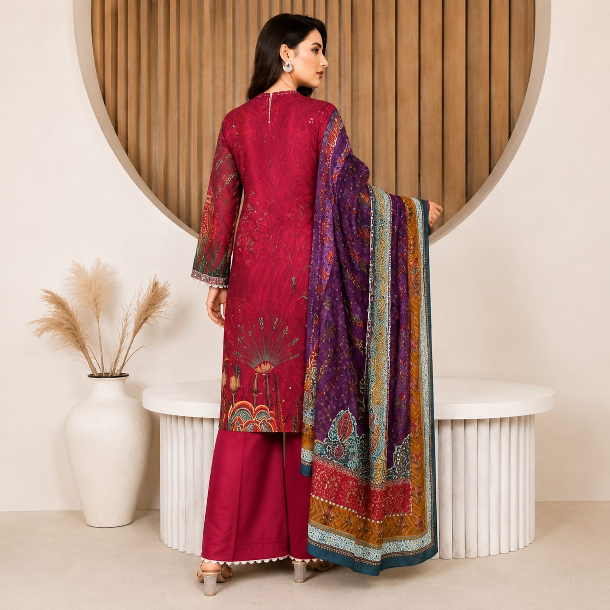 Sulé Unstitched Vol. 1 – Design 12 | Digital Printed Lawn Shirt, Voil Dupatta & Cambric Trouser