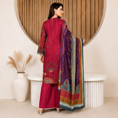 Sulé Unstitched Vol. 1 – Design 12 | Digital Printed Lawn Shirt, Voil Dupatta & Cambric Trouser