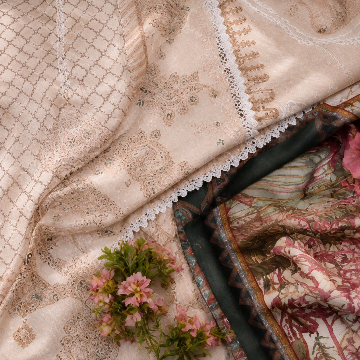 Sulé Unstitched 3-Piece Embroidered Lawn Suit – Vol. 1 | Design 05