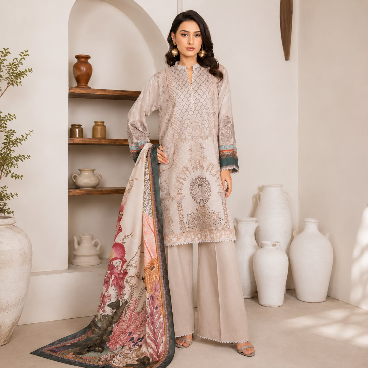 Sulé Unstitched 3-Piece Embroidered Lawn Suit – Vol. 1 | Design 05