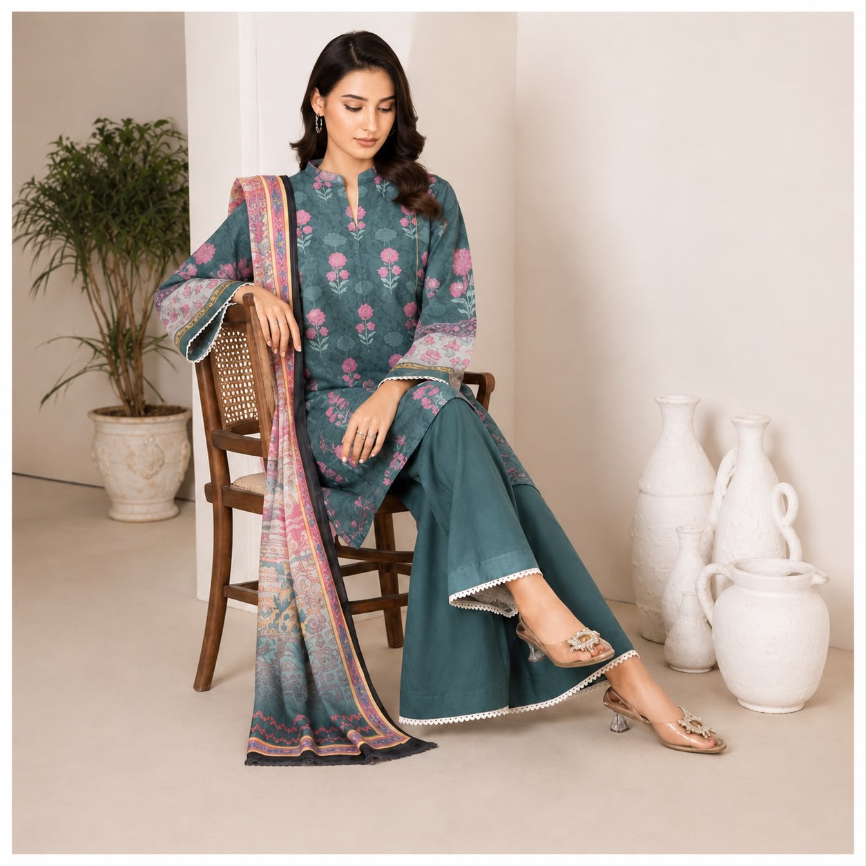 Sulé Unstitched 3-Piece Printed Lawn Suit – Design 07