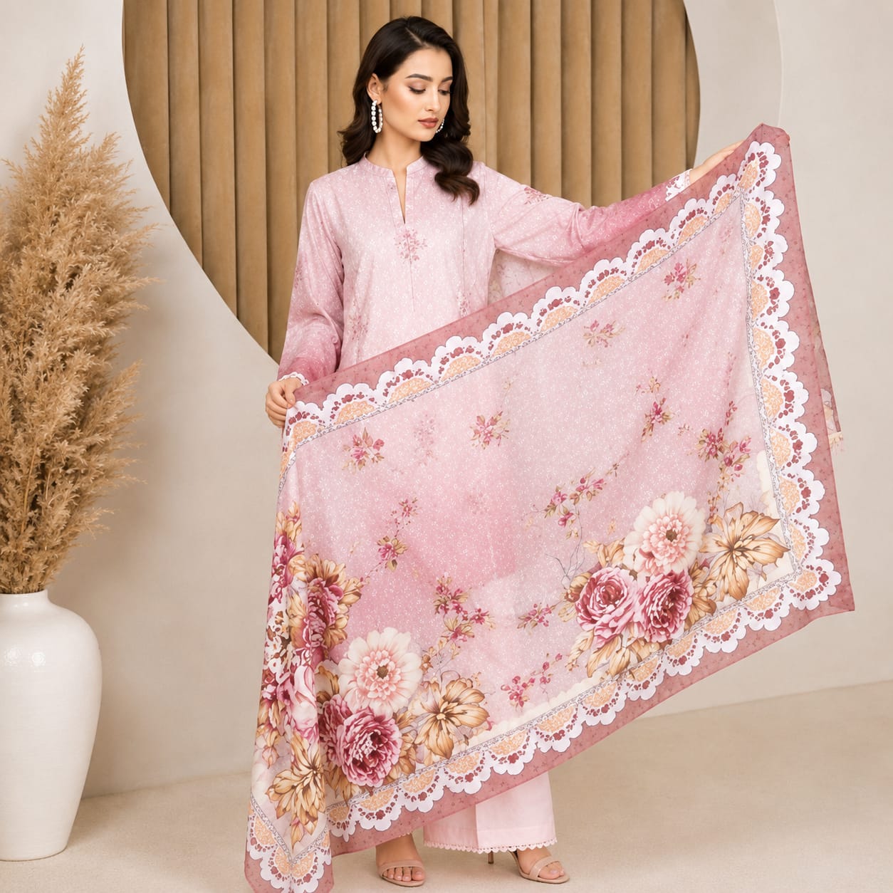 Sulé Unstitched Vol. 1 | 26 – Digital Printed Lawn Dress with Voile Dupatta (Design 04)